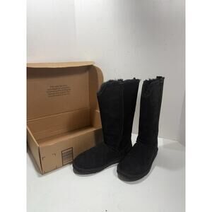 Lamo‎ Siberian Suede black Boots Women’s Sz 10 Sheepskin Footbed Lining